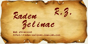 Raden Zelinac vizit kartica